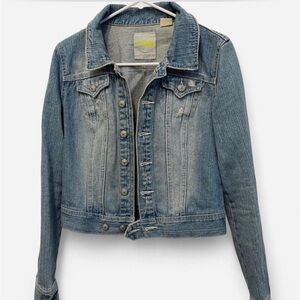 Charlotte Russe Distressed Denim Jean Jacket Y2K. Sz S